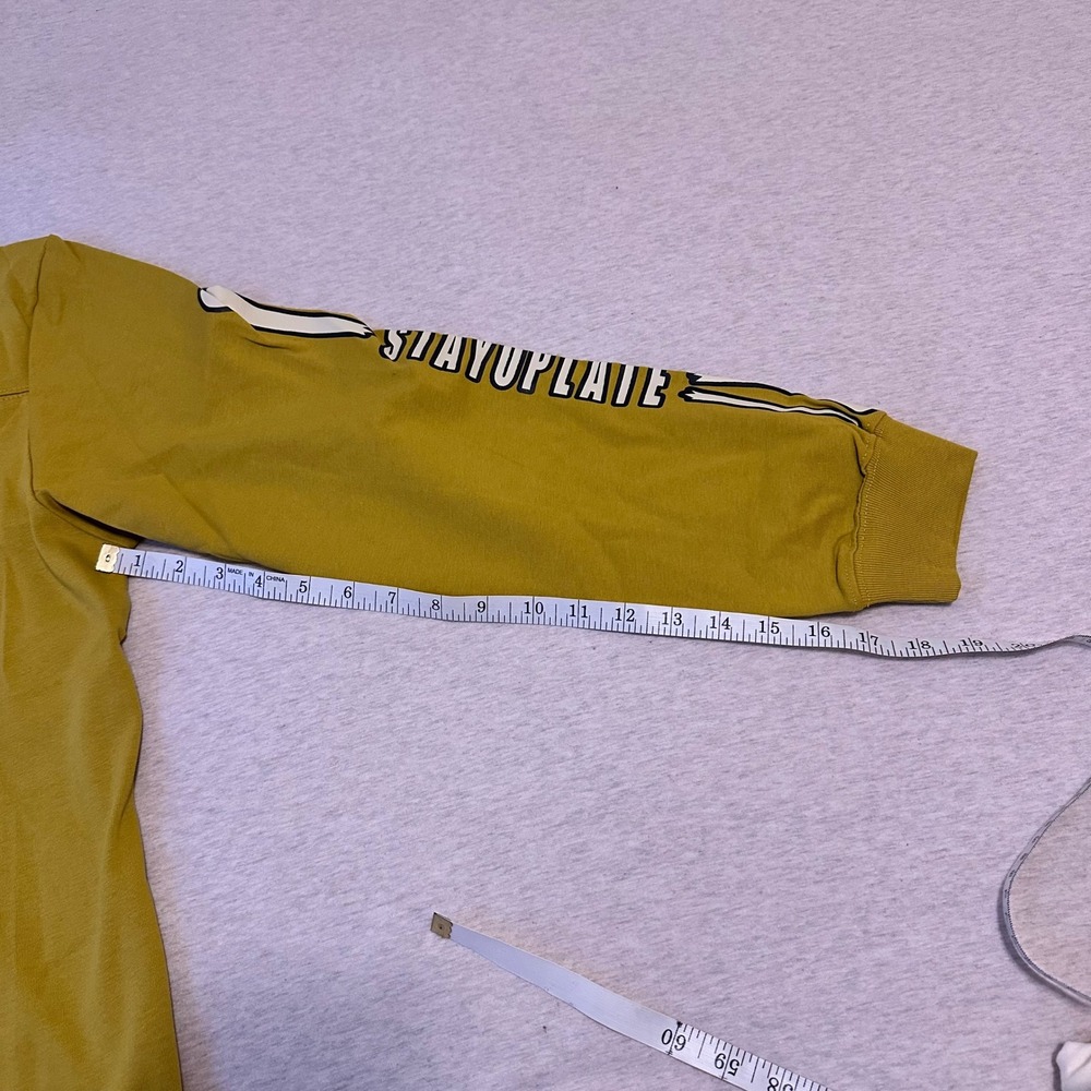 Stay Relax Stay Up Late Academy SUL‎ Long Sleeve Graphic Tee Mustard Mens L NEW - Picture 4 of 6